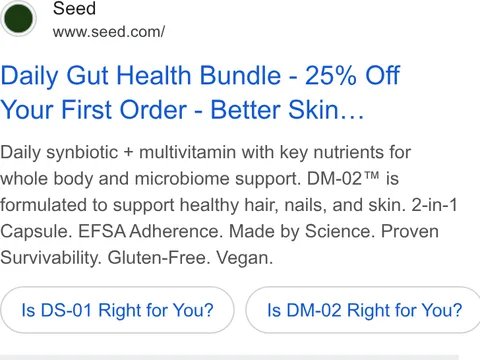 An ad Seed is running