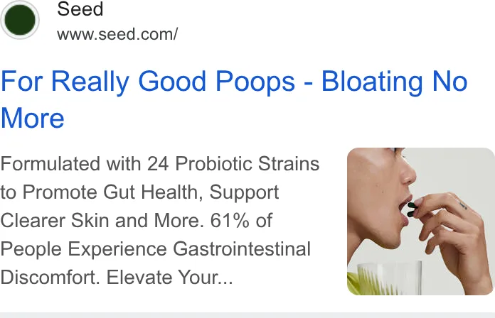 An ad Seed is running