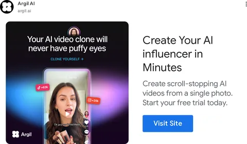 An ad Argil is running