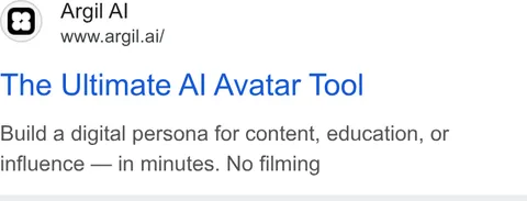 An ad Argil is running