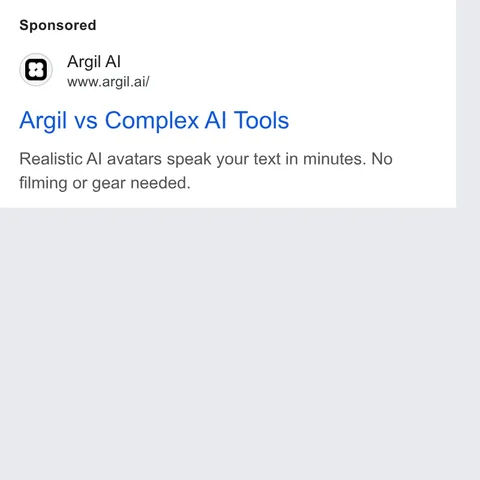 An ad Argil is running