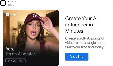An ad Argil is running