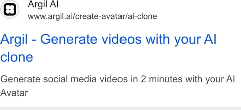 An ad Argil is running