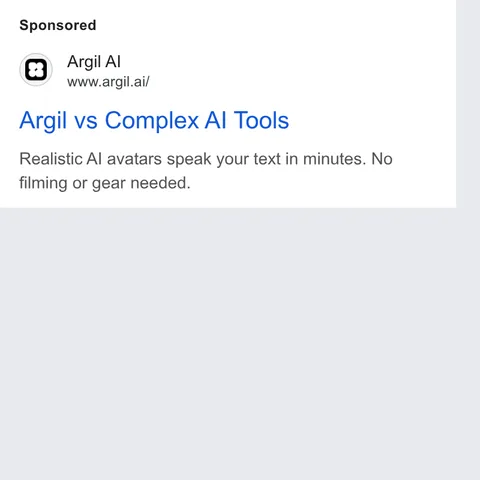 An ad Argil is running
