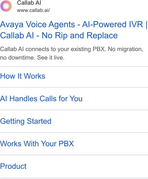 An ad Callab AI is running