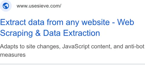 An ad sieve is running