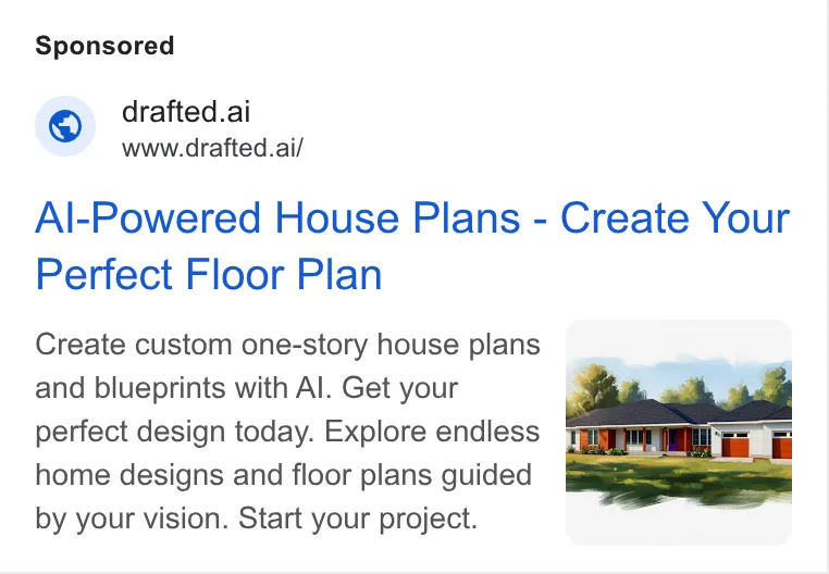An ad Drafted is running