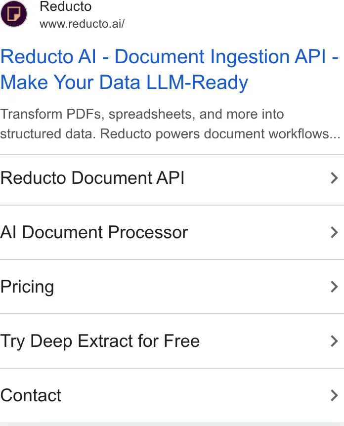 An ad Reducto is running