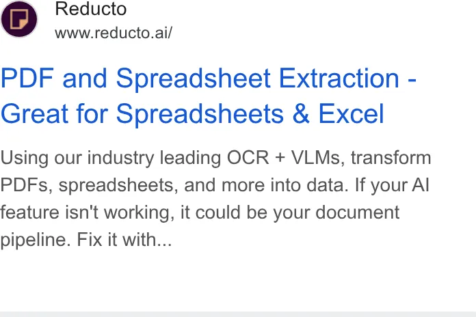 An ad Reducto is running