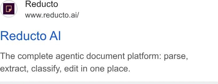 An ad Reducto is running