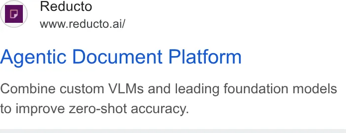 An ad Reducto is running