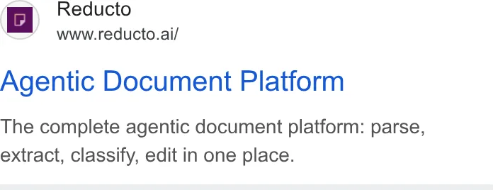 An ad Reducto is running