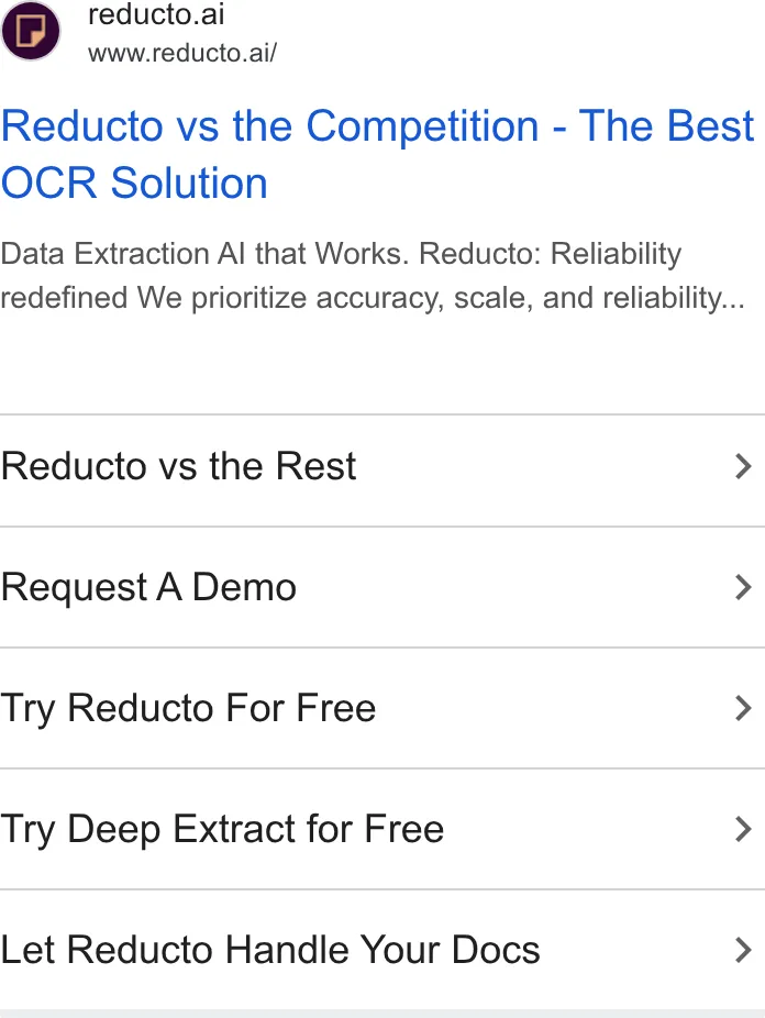 An ad Reducto is running