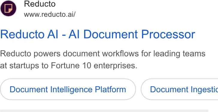 An ad Reducto is running