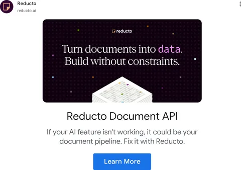 An ad Reducto is running