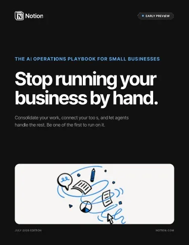 An ad Notion is running