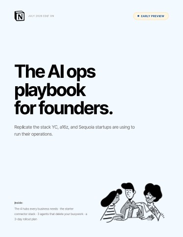 An ad Notion is running