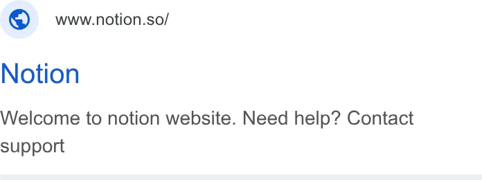 An ad Notion is running