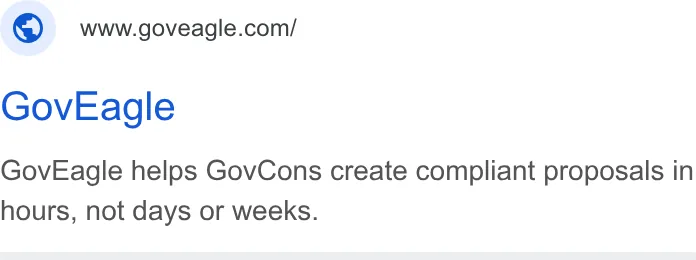 An ad GovEagle is running