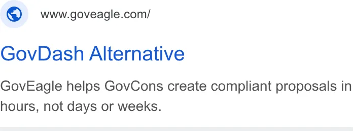 An ad GovEagle is running