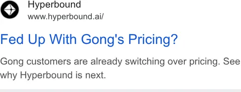An ad Hyperbound is running