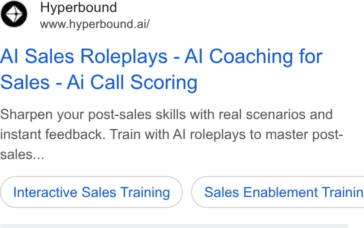 An ad Hyperbound is running