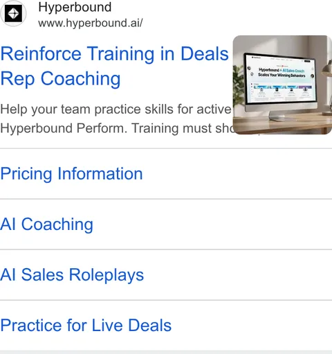 An ad Hyperbound is running