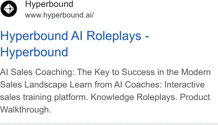 An ad Hyperbound is running