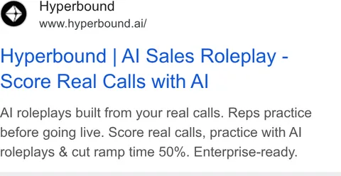 An ad Hyperbound is running