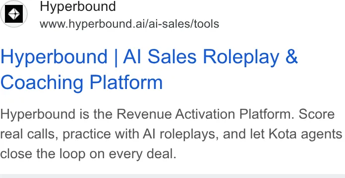 An ad Hyperbound is running