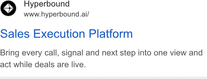 An ad Hyperbound is running