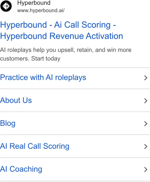 An ad Hyperbound is running
