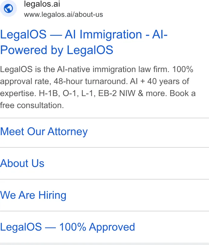 An ad LegalOS is running