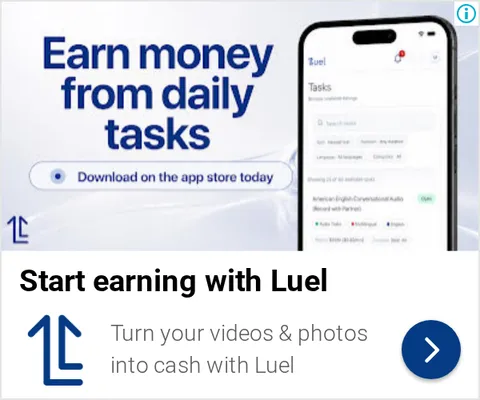 An ad Luel is running