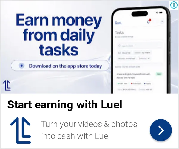 An ad Luel is running