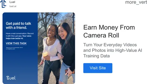 An ad Luel is running