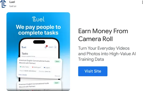 An ad Luel is running