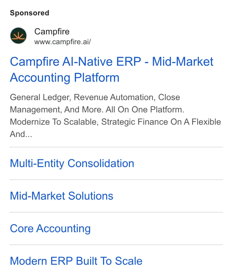 An ad Campfire is running