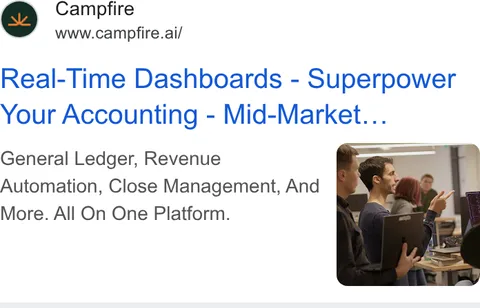 An ad Campfire is running