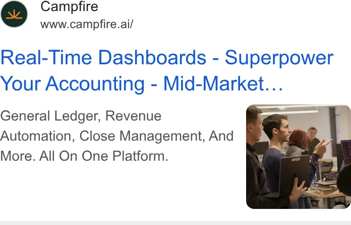 An ad Campfire is running