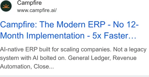 An ad Campfire is running