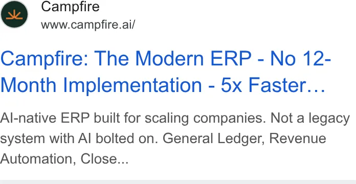 An ad Campfire is running