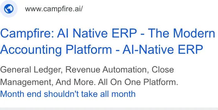 An ad Campfire is running