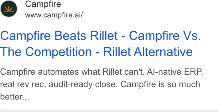 An ad Campfire is running