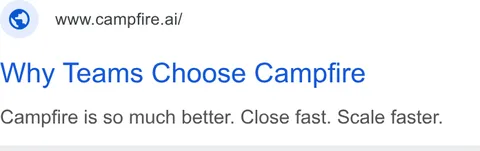 An ad Campfire is running