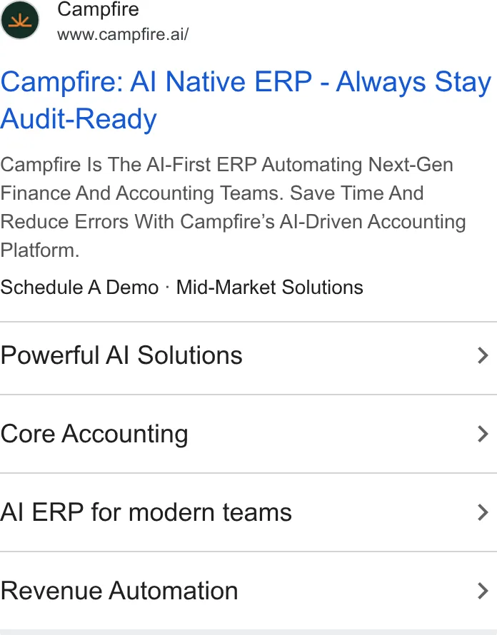 An ad Campfire is running