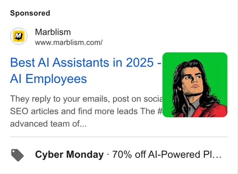 An ad Marblism is running