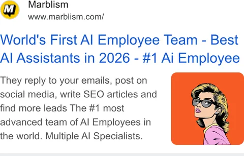 An ad Marblism is running