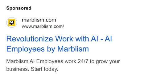 An ad Marblism is running