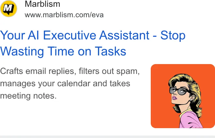 An ad Marblism is running